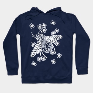 Bees Papercut Bug Illustration Hoodie